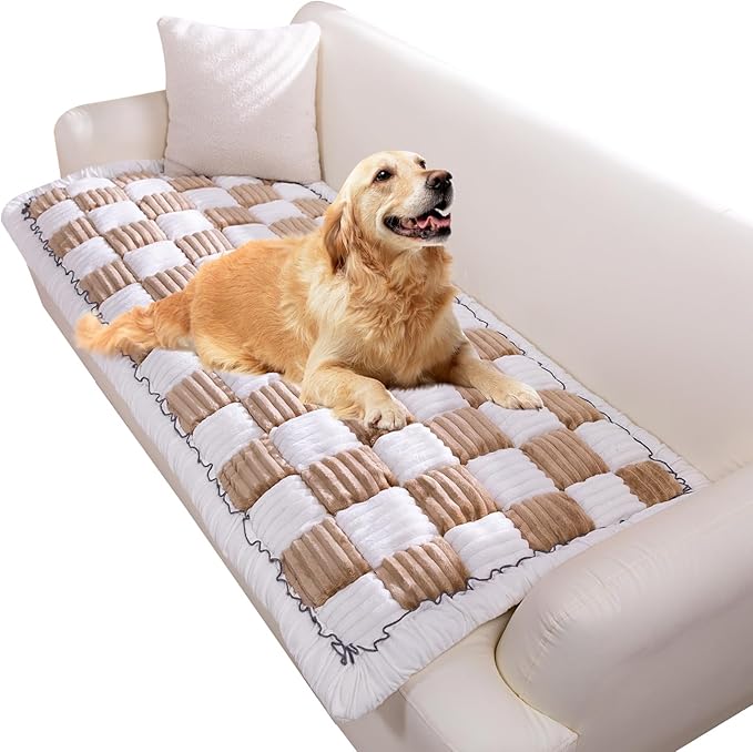 Pet Couch Cover, Couch Cover for Dogs Washable,Durable Pet Couch Covers for Sofa,Pet Friendly Sofa Protector, Large Dog Furniture Shield, Easy Clean Dog Couch Cover(27.6X70.9In,Light Coffee)