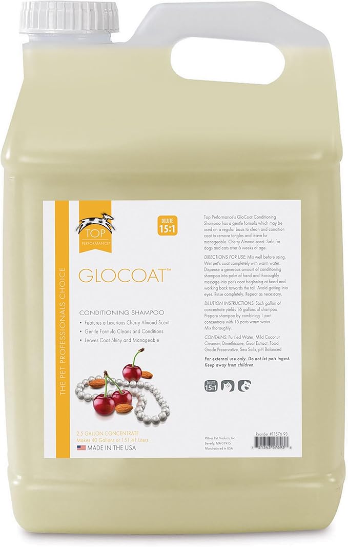 Top Performance GloCoat Cond Pet Shampoo, 2.5-Gallon