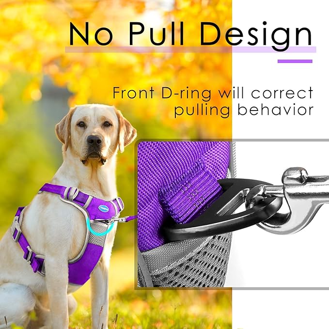 ThinkPet No Pull Harness Breathable Sport Vest with Handle-Dog Harnesses Reflective Adjustable for Medium Large Dogs