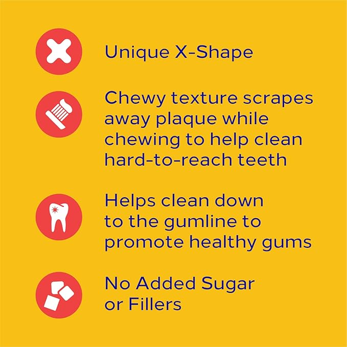 PEDIGREE DENTASTIX Large Dog Dental Treats Beef Flavor Dental Bones, 2.08 lb. Value Pack (40 Treats)