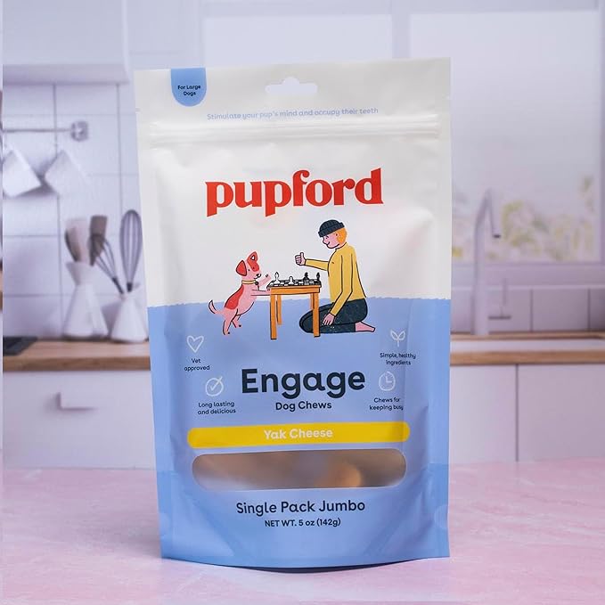 Pupford Yak Cheese Himalayan Dog Chews | for Aggressive Chewers | Durable & Long-Lasting Chews for Teething Puppies & Dogs Simple, Natural Ingredients, Low Calorie, Delicious Treat