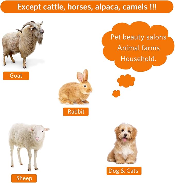 Mudder Electric Goat Clipper 12V High Power Dog Shaver Clipper for Grooming Low Noise Plug-in Pet Trimmer Grooming Clipper with 4 Guide Comb 1 Replacement Cutter Head 1 Cleaning Brush (Black)