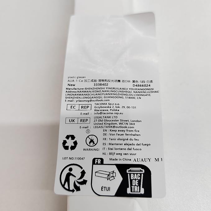 AUAUY Reflective Nylon Dog Collars, Adjustable Classic Pet Collars with Soft Neoprene Padding, Double Security Dual D-Ring and Quick Release Buckle for Small Puppy, Medium and Large Dogs (Black-S)