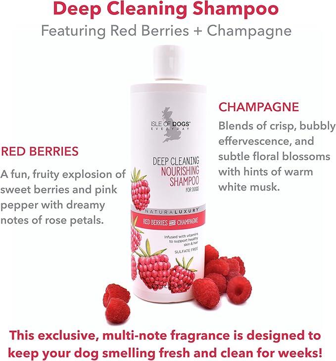 Isle of Dogs Deep Cleaning Shampoo, Sulfate Free, 16 Ounce (822-16)