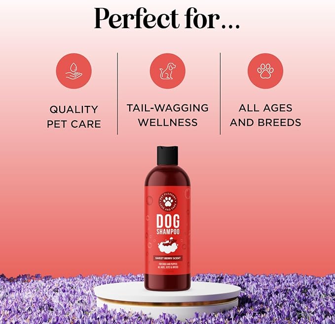 Soothing Oatmeal Shampoo for Dogs - Cleansing and Moisturizing Aloe & Oatmeal Dog Shampoo for Smelly Dogs of All Ages & Breeds - Gentle Sulfate and Paraben Free Dog Wash Made in USA (Sweet Fruity)