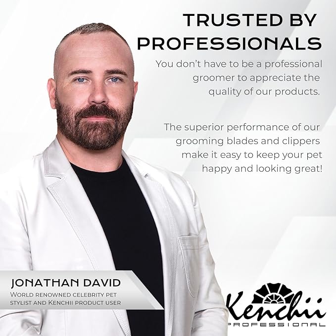 Kenchii Flash Clipper Blade (4F,9mm) Only Compatible with Flash Clipper, Black & White