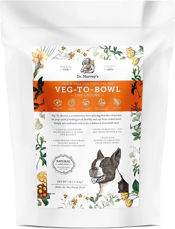Dr. Harvey's Veg-To-Bowl Fine Ground Dehydrated Vegetable Pre-Mix for Dogs, 7-Pound Bag