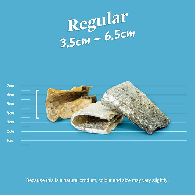 SKIPPER'S Salmon Skin Snacks Dog Treats - Gently Air Dried 100% Salmon Skin Chews Good for Cleaning Teeth, Essential Omega 3 Oils, Hypoallergenic, Wheat & Gluten Free Fish Treats for Dogs | (1.23 Oz)