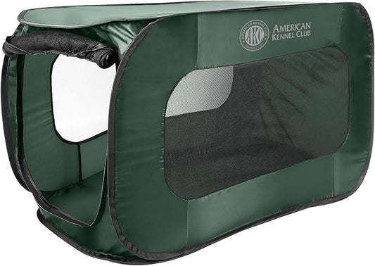 AKC 36-Inch Pop-Up Dog Kennel – Lightweight Travel Crate for Small & Medium Dogs – Foldable Indoor/Outdoor Pet Enclosure
