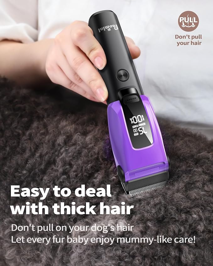 3 in 1 Dog Grooming Kit for Heavy Thick Hair&Coats, Low Noise Dog Clippers for Grooming, Rechargeable Cordless Pet Shaver with Storage Box, Dog Paw Trimmer for Small and Large Dogs Cats