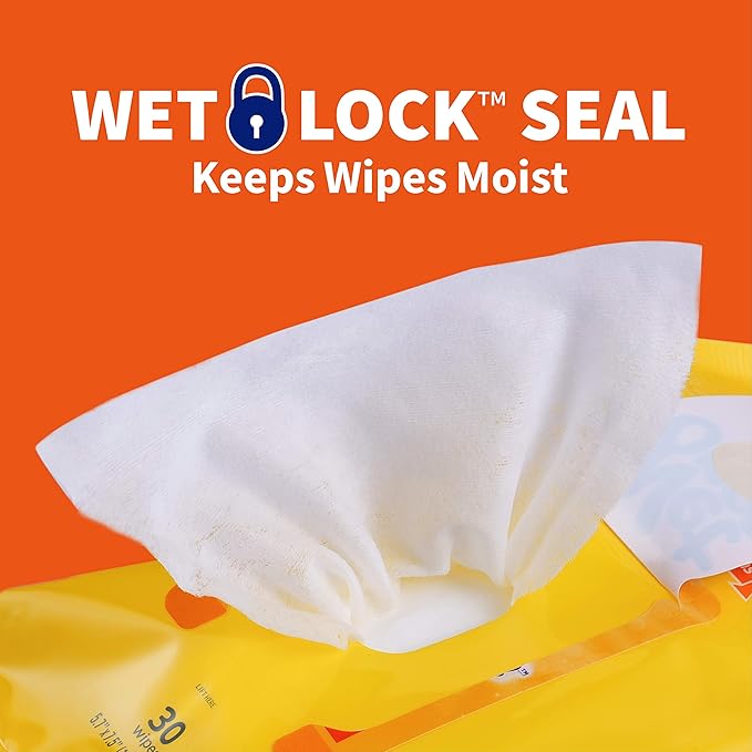 Wet Ones for Pets Multi-Purpose Dog Wipes with Aloe Vera, 30 count - 24 pack | Dog Wipes for All Dogs in Tropical Splash Scent, Wet Ones Dog Wipes with Wet Lock Seal