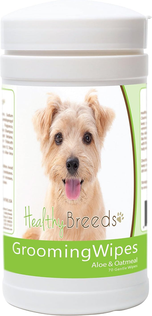 Healthy Breeds Norfolk Terrier Grooming Wipes 70 Count