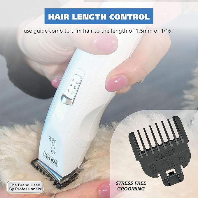 Wahl Yelp-Free Battery-Operated Dog Trimmer for Grooming – Ideal for Detail Trimming Face, Paws, & Ears for Dog Hair Removal - Model 3026955
