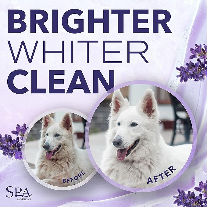 TropiClean SPA Lavish Dog Shampoo | Dog Whitening Shampoo For White Coats & All Other Coat Types | Naturally Derived Salon Grade Ingredients | Made in the USA | 1 Gallon