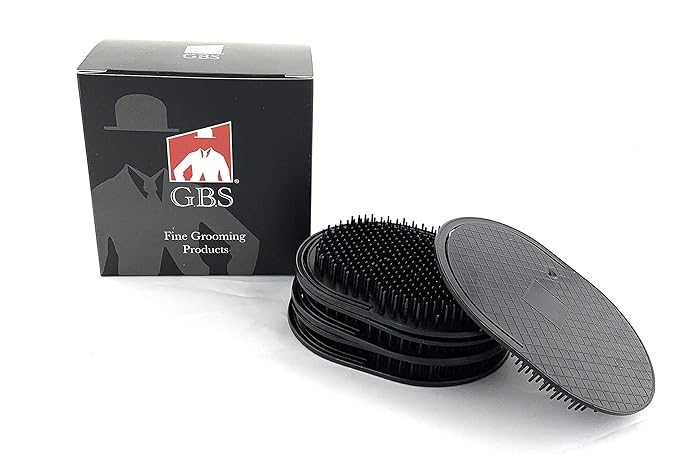 G.B.S Pocket Palm Combs Brush for Men, Women and Pets Grooming Brush Comb, Pack of 6, (Black) Made in U.S.A