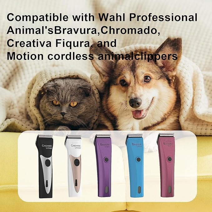 Adjustable 5 in 1 Blades Compatible with WAHL Arco,Bravura .Chromado,Creativa,Figura Dog Clippers for Dogs Grooming(Gold/3PC)