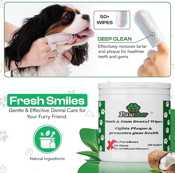 Puppy Essentials Kit | Dog Wipes for Cleaning & Deodorizing | Paw & Nose Balm | Teeth Cleaning Wipes | Poop Bags | Dog Grooming Supplies for in Between Baths