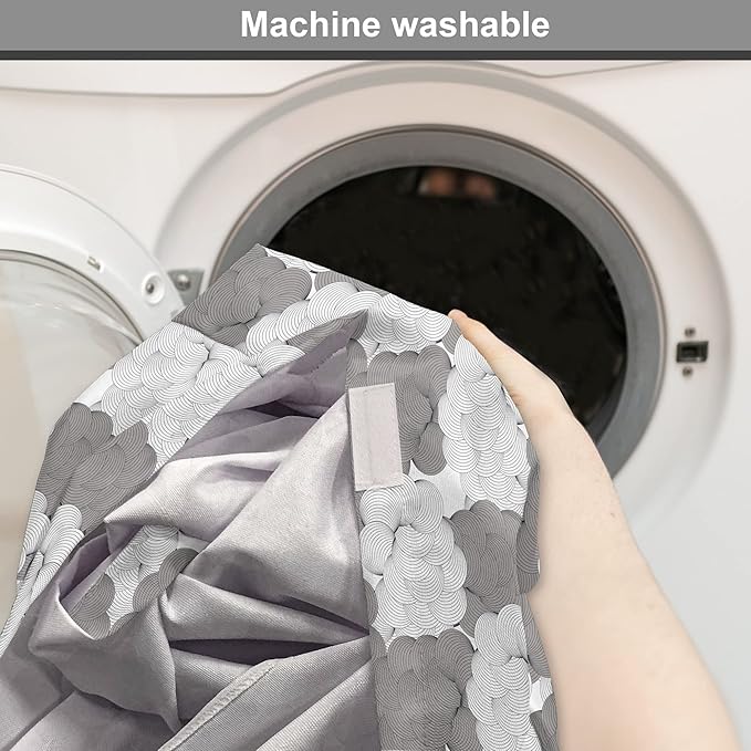 Lunarable Abstract Dog Crate Cover, Seigaiha Inspired Lines Curvy Elements Illustration in Greyscale Tones Print, Easy to Use Pet Kennel Cover for Small Dogs Puppies Kittens, 22 Inch, Pale Taupe Grey