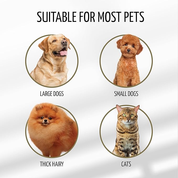 TAURO PRO LINE Wooden Dog Brush for Detangle Long and Short Hair, Wooden Soft Massage Brush for Grooming Haired Dogs and Cats, Flexible Cushion and Non-Slip Grip, Oval, 7.84 x 3.93 inch, Brown