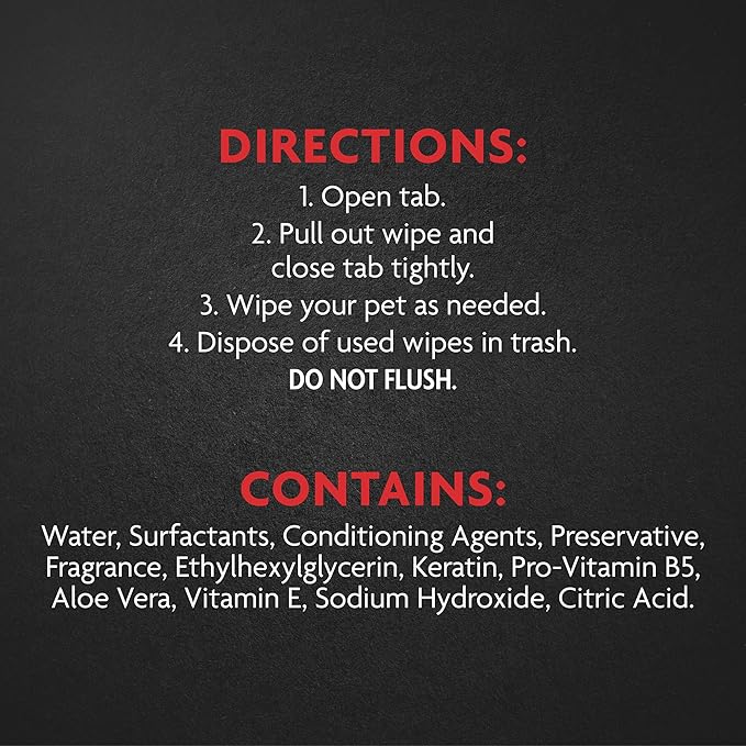 Furminator DeShedding Grooming Wipes for Dogs Refresh and Deodorize Coat Without Bathing, 100 Count