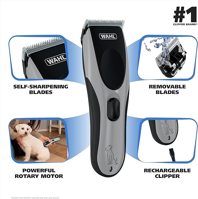 Wahl Easy Pro for Pets, Rechargeable Dog Grooming Kit – Electric Dog Clippers for Dogs & Cats with Fine to Medium Coats - Model 9549