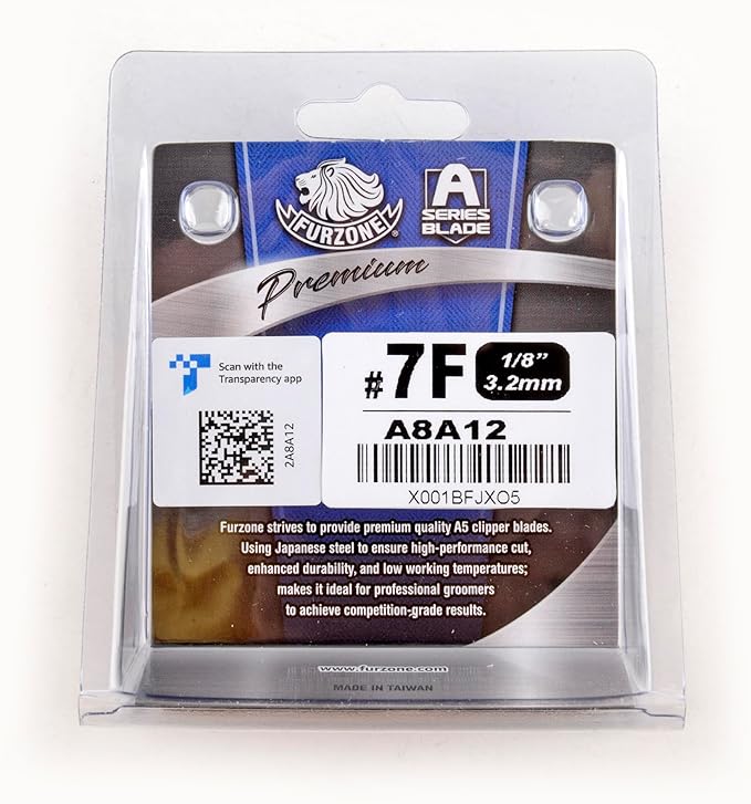 Detachable Blade - Size 7F Blade 1/8", Made of Durable Japanese Steel, Compatible with Most Andis, Oster, Wahl A5 Clippers