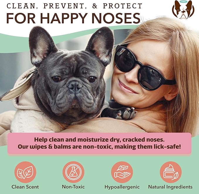 Natural Dog Snout Wipes, 50 Count - Snout Dog Wipes for Cleaning and Soothing, Natural, Non-Toxic Dog Care Products, Kukui Oil Infused, Snout Soother Wipes, Nourishing and Moisturizing Wipes for Dogs