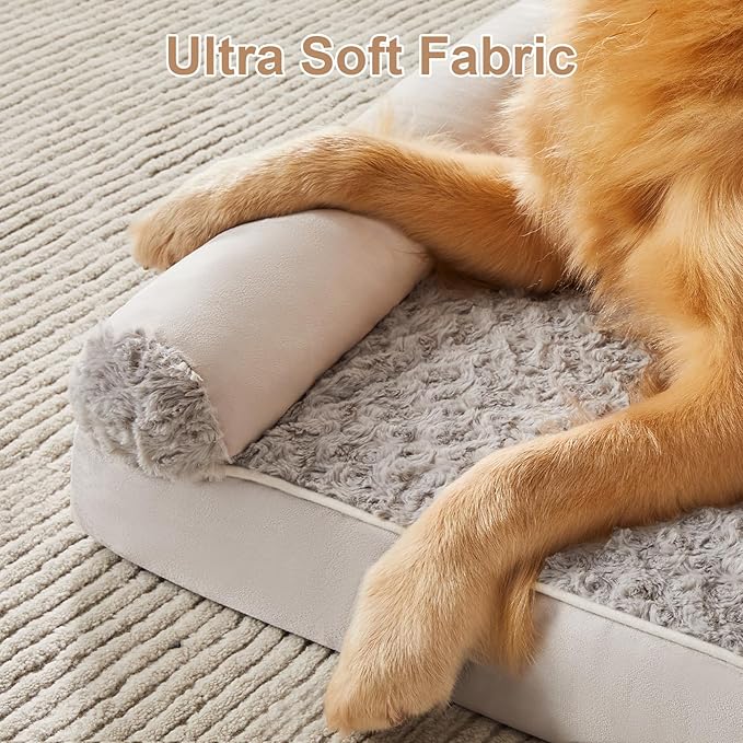 BFPETHOME Dog Beds for Large Dogs, Orthopedic Dog Bed for Medium Large Dogs,Big Waterproof Couch Dog Pet Bed with Removable Washable Cover