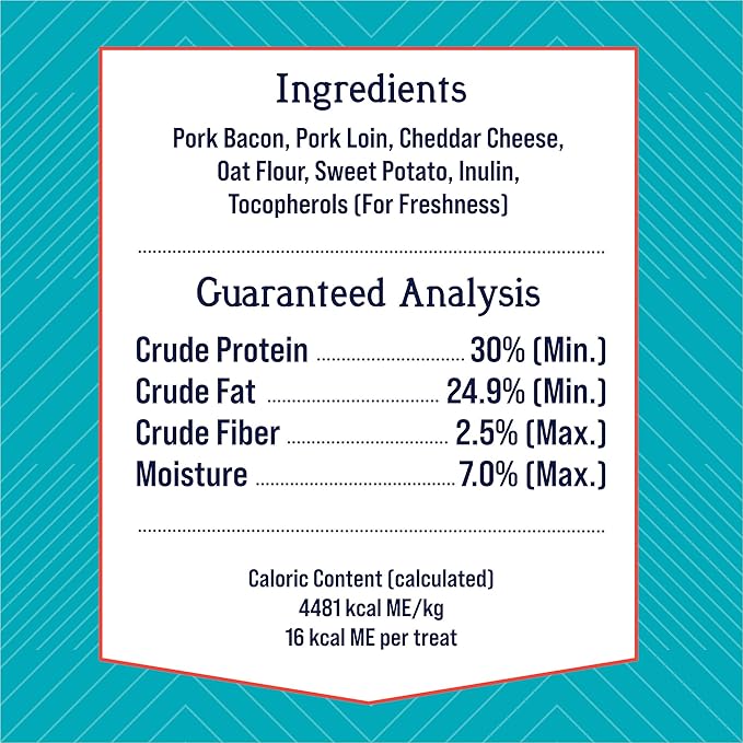 Stewart Freeze Dried Dog Treats, PuffPops Bacon and Cheese Recipe, Gluten Free, 2.8 Ounce Resealable Pouch, Made in USA, Dog Training Treats