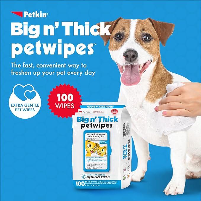 Petkin Big N' Thick Petwipes 100 ct