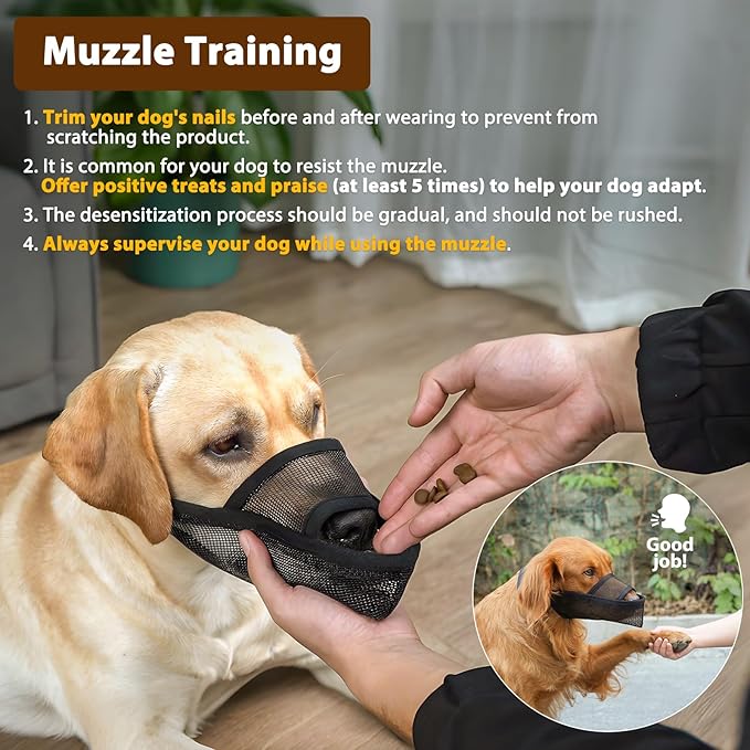 Crazy Felix Nylon Dog Muzzle for Small Medium Large Dogs, Air Mesh Breathable and Drinkable Pet Muzzle for Anti-Biting Anti-Barking Licking (XS, Grey)