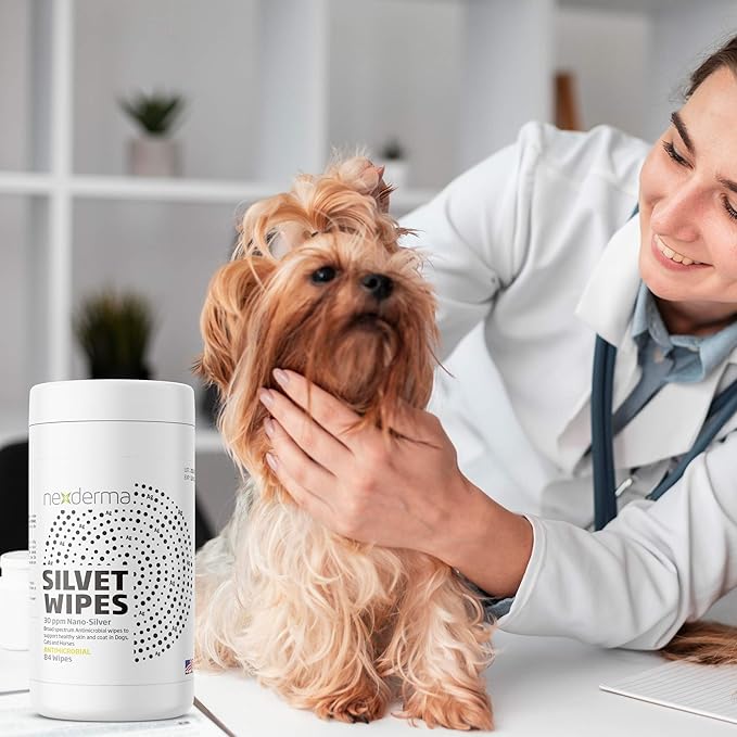 Therapeutic Pet Wipes for Dogs & Cats, Hypoallergenic Cleansing Grooming|Moist Soft Multipurpose Wipe for Yeasty Skin Folds, Interdigital Paws, Safe Around Eyes/Tear Stains, Face, Ears - 84ct