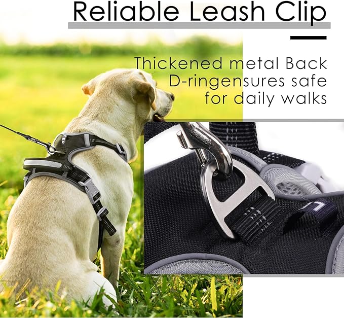 ThinkPet No Pull Harness Breathable Sport Vest with Handle-Dog Harnesses Reflective Adjustable for Medium Large Dogs
