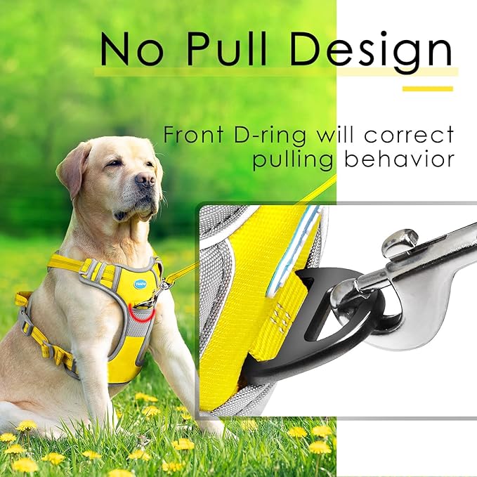 ThinkPet No Pull Harness Breathable Sport Vest with Handle-Dog Harnesses Reflective Adjustable for Medium Large Dogs