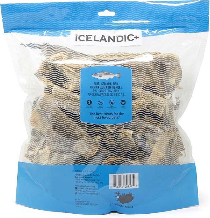 Icelandic+ Cod Skin Mixed Pieces Dog Treat 16-oz Bag