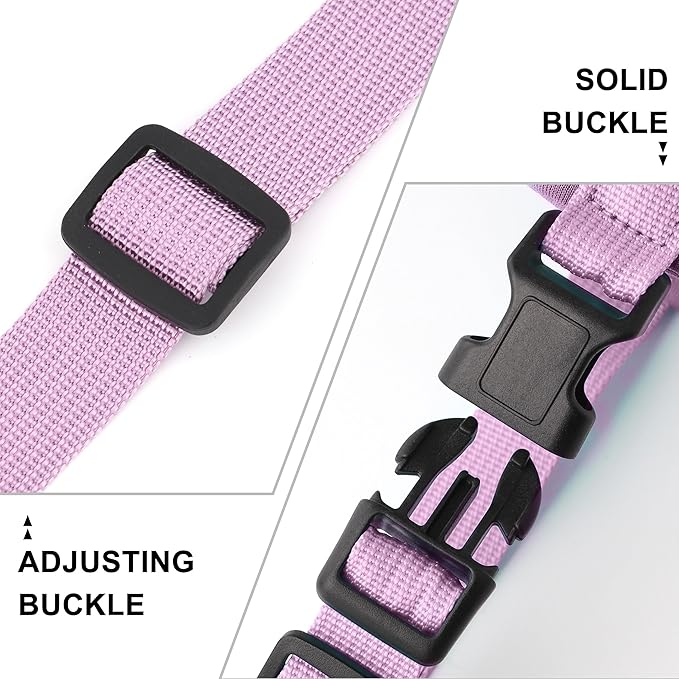 Beirui No Pull Dog Harness for Small Medium Dogs Puppies, Soft Neoprene Quick Fit Harness with Durable Front Clip & Back Clip, Lightweight Easy for Daily Walking (Purple,S)