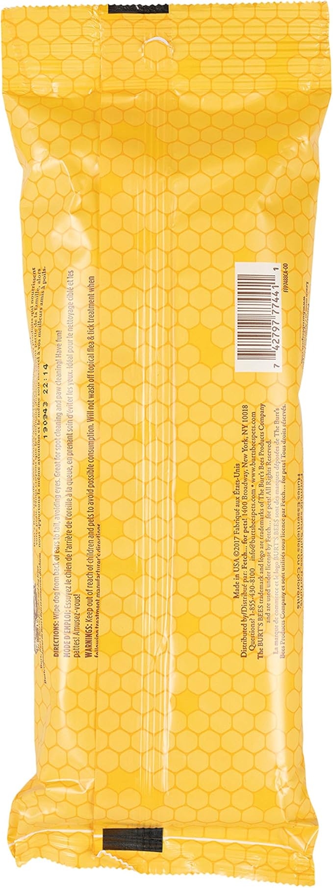 Burt's Bees for Pets Multipurpose Dog Wipes with with Honey, 2pk, 98% Natural Origin Formulas, Hypoallergenic Dog Wipes Cleaning, Dog Cleaning Wipes, Dog Wipes for Paws and Butt, 2pk, 50ct