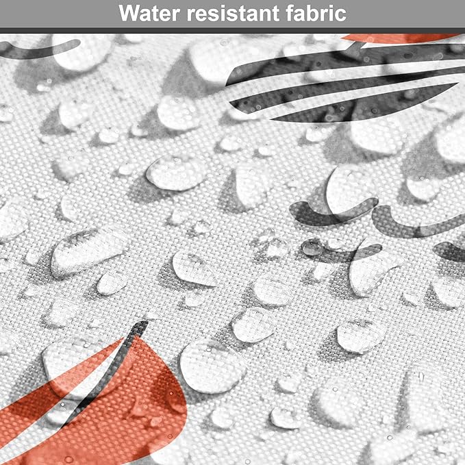 Lunarable Sail Boat Dog Crate Cover, Abstract Boat Waves Cartoon Drawing Style Geometric Pattern, Easy to Use Pet Kennel Cover for Cats & Medium Dogs, 24 Inch, Salmon Black Grey