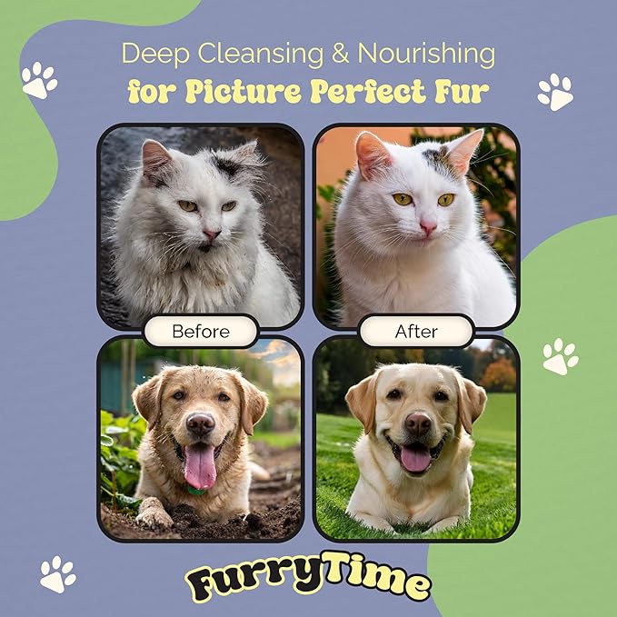 FURRYTIME Pet Cleaning Glove Wipes for Dogs & Cats, 30 Gloves, Hypoallergenic Pet Wipes Disposable No-Rinse Grooming, Extra Thick Bathing Wipes, Pet Dry Cleaning Paws, Coat, Ears, Eye Area, Butt