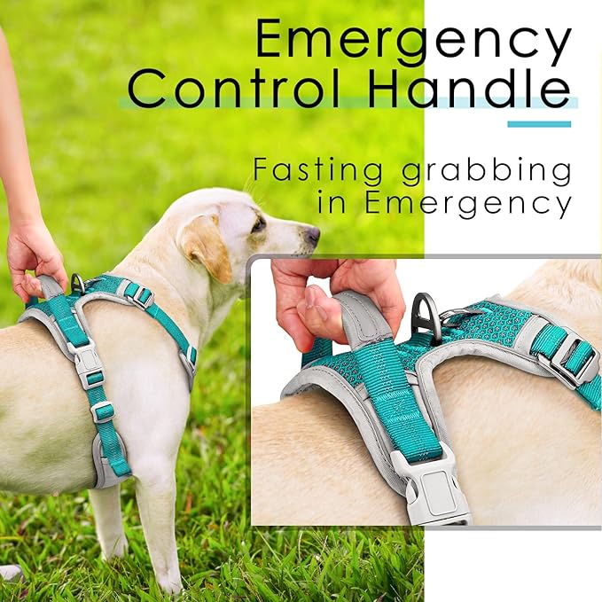 ThinkPet No Pull Harness Breathable Sport Vest with Handle-Dog Harnesses Reflective Adjustable for Medium Large Dogs