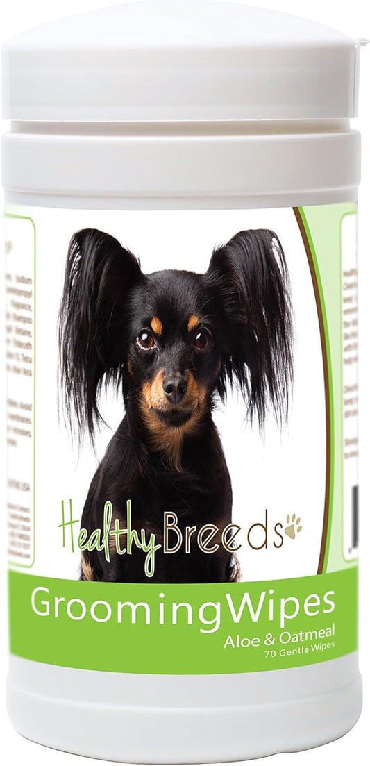 Healthy Breeds Russian Toy Terrier Grooming Wipes 70 Count