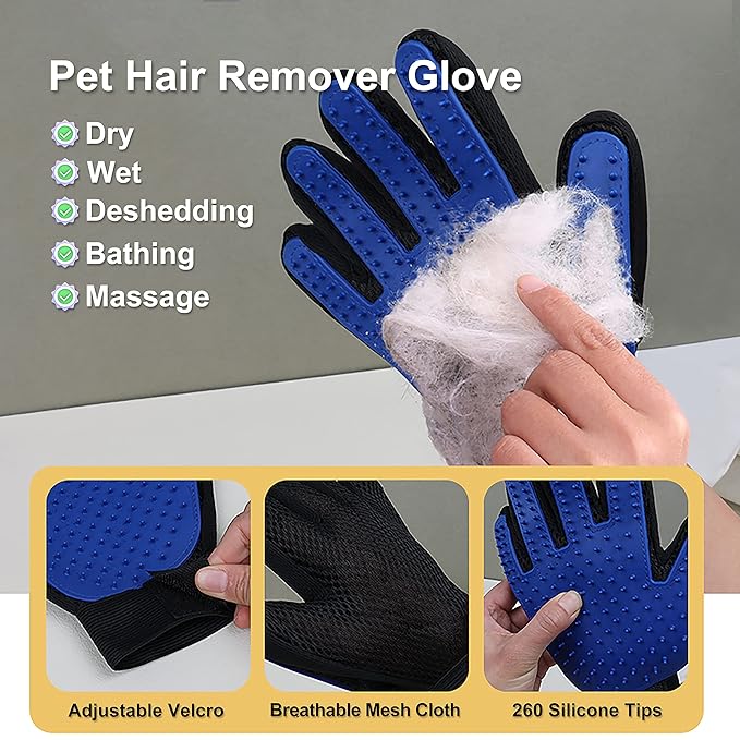 Dog Grooming Kit: 8-Piece Set with Slicker Brush, Deshedding Tools, Flea Comb, and Double-Sided Grooming Comb