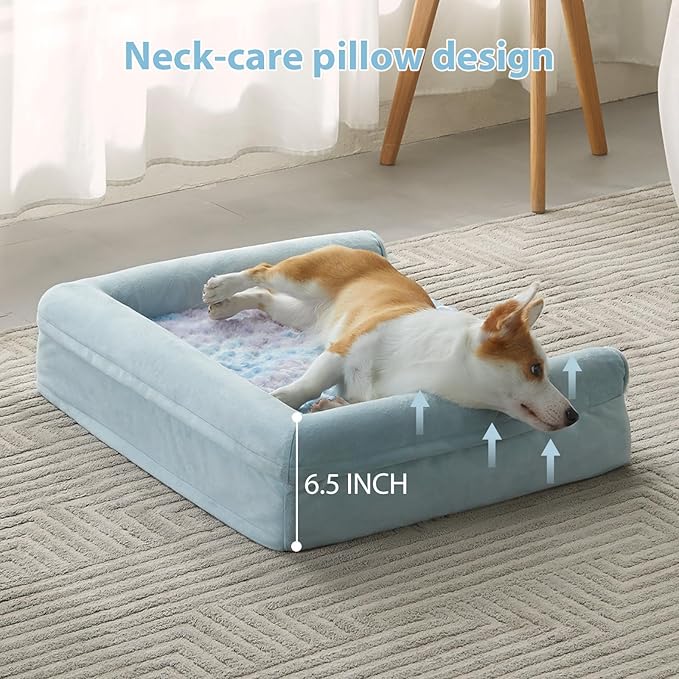 BFPETHOME Dog Beds for Large Dogs, Orthopedic Dog Bed for Medium Large Dogs,Big Waterproof Couch Dog Pet Bed with Removable Washable Cover