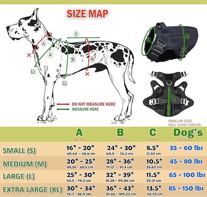 RED Tactical Dog Harness with Tactical Dog Leash as 1 Set for Medium Dogs; Military Style Tactical Dog Vest and Bungee Dog Leash with Car Seat Buckle | No-Pull Dog Vest and Leash Red M