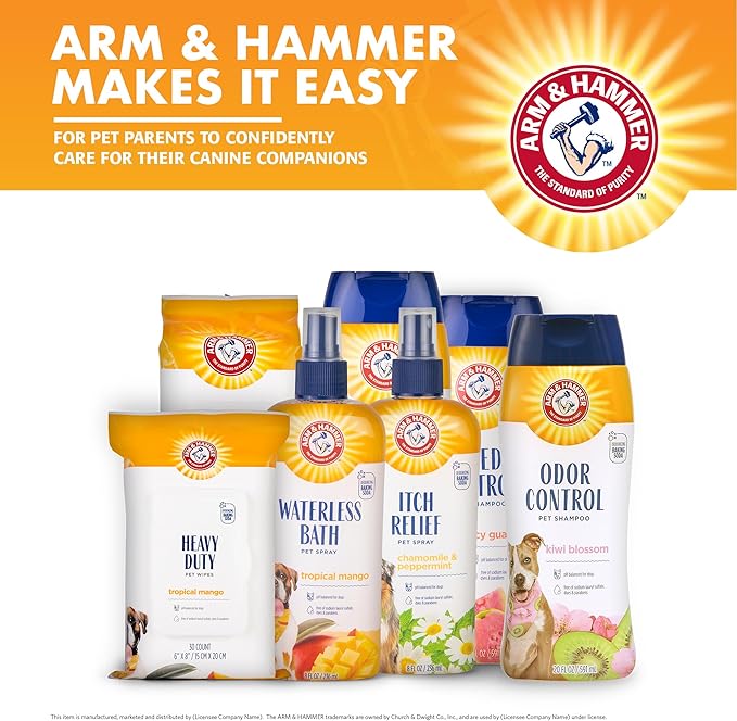 Arm & Hammer for Pets Itch Relief Spray for Dogs with Arm & Hammer Baking Soda, Chamomile and Peppermint Scent | Dog Itch Spray, Free of Sodium Lauryl Sulfate & Parabens, 8 Fl Oz - 6 Pack