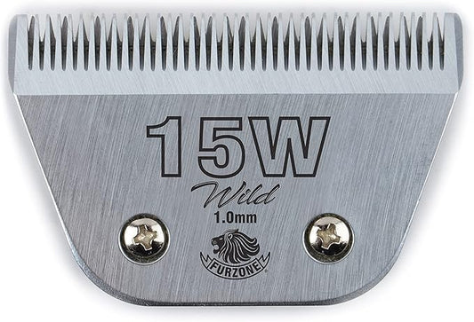 Detachable Blade - Size 15W Wide Blade 3/64", Made of Extra Durable Japanese Steel, Compatible with Most Andis, Oster, Wahl A5 Clippers