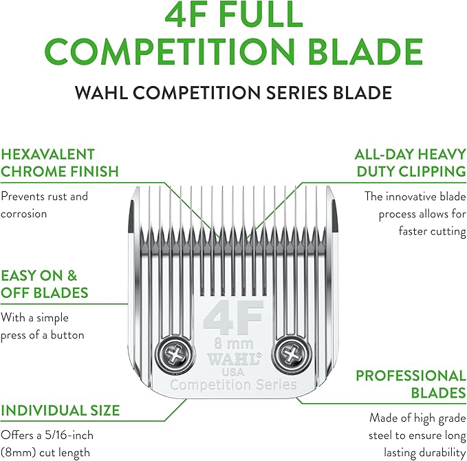 Wahl Professional Animal Competition Series Detachable Blade - 5/16-Inch Cut Length, 4F Full (2375-100)