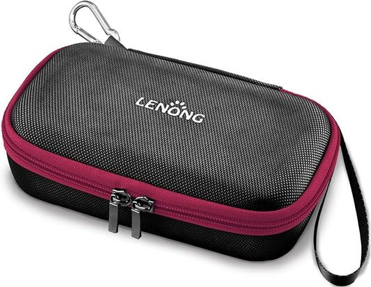 LENONG Small Hard Case Portable Protection Accessories Bag for Nail Grinders, Shaver, Cell Phone, Earphone, Power Bank, Charger, Cable, Key - Mesh Inner Pocket Universal Carrying Bag