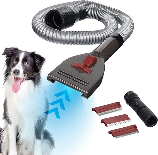 Penn-Plax VacGroom Pet Grooming and Shedding Vacuum Attachment Kit β Great for Dogs, Cats, and Your Furniture! Works With Almost All Vacuum Brands