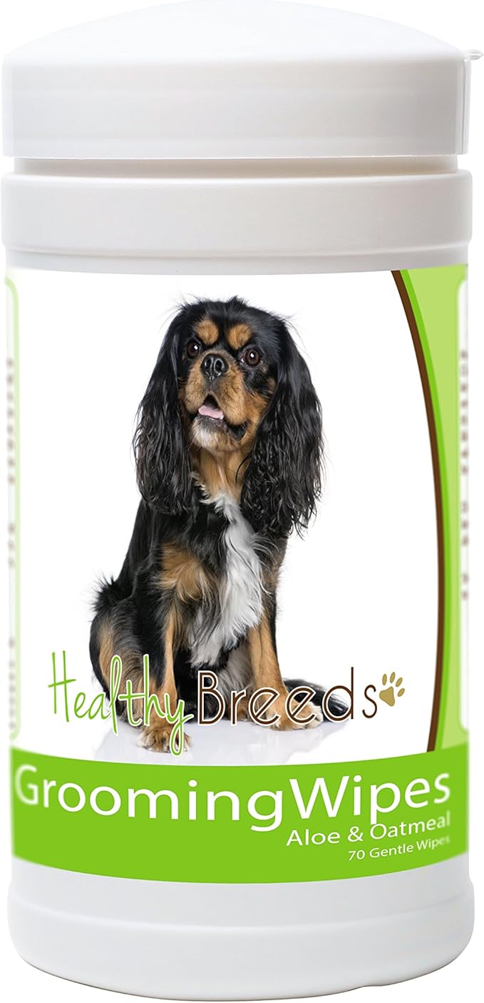 Healthy Breeds Cavalier King Charles Spaniel Grooming Wipes 70 Count